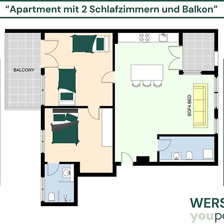 88 Qm - Exklusiv & Angebunden - Werse Loft By Youpartments مونستر