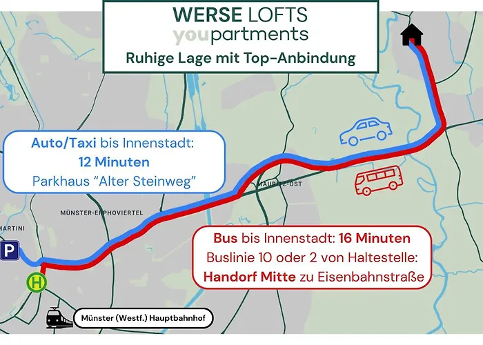 88 Qm - Exklusiv&top Angebunden - Werse Loft By Youpartments Apartment Munster (North Rhine-Westphalia)